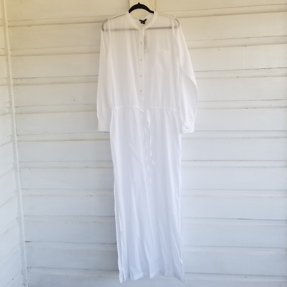 Theory Tops - NWT Theory | White Sheer Shirt Tunic Top Small